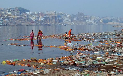 Ganga River Pollution, Pollution Images, River Pollution, Ganga River, Shiva Parvati Images, Water Pollution, Indian River, Before Sunrise, Holy Water