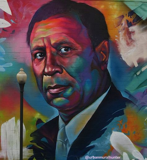 Portrait of Garrett Morgan | Detail of a mural by Thomas Eva… | Flickr Garrett Morgan, Traffic Signal, Photo Site, Drone Photos, Gas Mask, Street Art, Mural, Art