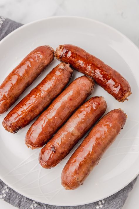 Fried Sausage Recipes, Cook Sausage In Oven, Aidells Chicken Sausage, Fried Sausage, Frozen Beef, Beans On Toast, Frozen Breakfast, Air Fryer Oven Recipes, Grilled Sausage