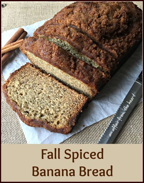 Fall Spiced Banana Bread Cinnamon Recipes Healthy, Spiced Banana Bread, Banana Bread Pudding, Cinnamon Breakfast, Spice Bread, Banana Bread Recipe Moist, Christmas Bread, Amazing Breakfast, Cookie Recipes Unique