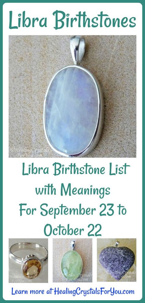 Libra Birthstone List with Meanings For September 23 to October 22 Libra Witch, Libra Stone, Birthstones Meanings, October Libra, Birth Stones Chart, Birthday Stone, Healing Crystals For You, Birthstone Gems, Zodiac Stones