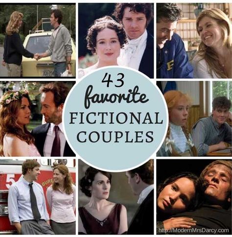 In honor of Valentine's Day, let's talk about our favorite fictional couples. Famous Fictional Couples, Cute Fictional Couples, Best Book Couples, Literary Couples, Fictional Couples, Literary Classics, Jim Pam, Fun List, Couples Book