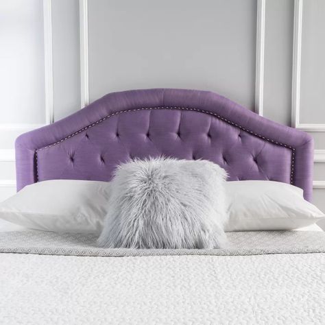 Willa Arlo Interiors Thelonius Upholstered Panel Headboard & Reviews | Wayfair Queen Upholstered Headboard, Headboard Queen, Fabric Bed Frame, Upholstered Bedroom, Tufted Upholstered Headboard, Headboard With Lights, Full Headboard, Fabric Headboard, Bedroom Guest