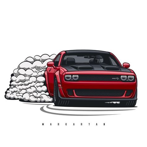 Oleg Markaryan on Instagram: “Dodge Challenger SRT Hellcat. Especially for @bphellcat. #olegmarkaryan #carart #cardrawing #automotive #automotivearts #carinstagram…” Male Wallpapers, Oleg Markaryan, Car Designing, Cars Illustration, Car Animation, Dodge Charger Hellcat, Dodge Challenger Hellcat, Bmw Art, Automotive Illustration