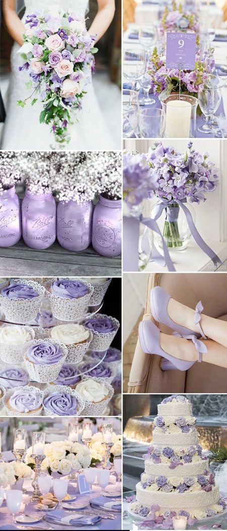 Purple And White Wedding, Purple Wedding Ideas, Purple Wedding Theme, Wedding Colors Purple, Wedding Color Ideas, Lilac Wedding, Wedding Themes Fall, Wedding Cake Rustic, Summer Wedding Colors