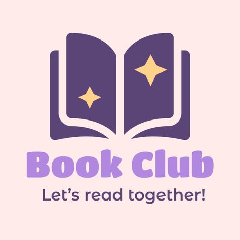 Hand-drawn Read Together Book Club Logo Book Club Images, Book Club Aesthetic Logo, Reading Club Logo, Book Club Logo Design, Book Club Logo, Read Together, Reading Club, Book Logo, The Book Club