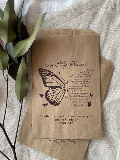 Butterfly Memorial, Memorial Favors, Gone But Not Forgotten, Condolence Gift, In Remembrance, Memorial Cards, Memorial Candle, Candle Favors, Attract Butterflies