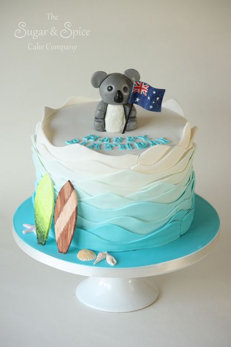 Bon Voyage Cake, Australia Cake, Welcome Home Cakes, Cake Design Wedding, Australia Party, Cake For Boyfriend, Birthday Cake For Husband, Cake For Husband, Italian Cake