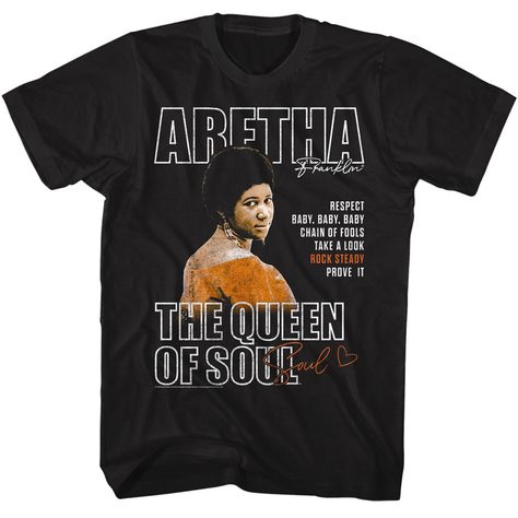 Product categories Adults Archive | T-Shirts by American Classics OnLine Classic Music, Boxing T Shirts, Aretha Franklin, Music Icon, Tour Shirt, Quality T Shirts, The Queen, Cotton Shorts, Piece Of Clothing