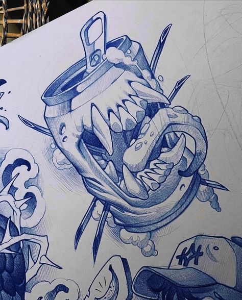 Drawing Monsters, Black Drawing, Tatoo Inspiration, Graffiti Style Art, Graffiti Characters, Graffiti Drawing, Tattoo Design Drawings, Design Drawing, 영감을 주는 캐릭터