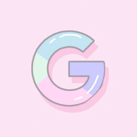 Kawaii Google Icon, Cute Pastel Icons For Apps, Cute Pastel App Icons, Google Logo Icons, Google Logo Aesthetic, Custom Icons Aesthetic, Google Icon Aesthetic, Kawaii Icons For Apps, Apps Kawaii