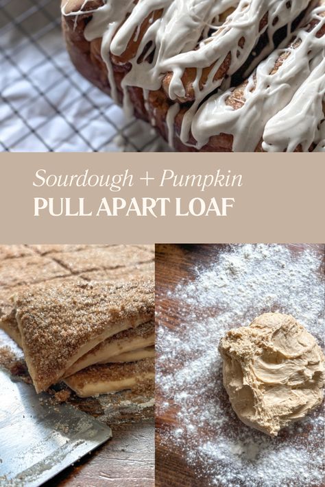 Sourdough Pumpkin Pull-Apart Bread Loaf - Chasing Our Simple Pumpkin Pull Apart Bread, Sourdough Pancakes Recipe, Pull Apart Loaf, Sourdough Pumpkin, Bread Bowl Recipe, Pumpkin Rolls Recipe, How To Store Bread, Sandwich Bread Recipes, Pumpkin Recipe