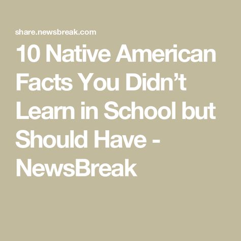 10 Native American Facts You Didn’t Learn in School but Should Have - NewsBreak Ian Alexander, Mike Connors, Native American Facts, Barney Miller, Don Knotts, Racial Injustice, Slang Words, Black Actors, Data Show