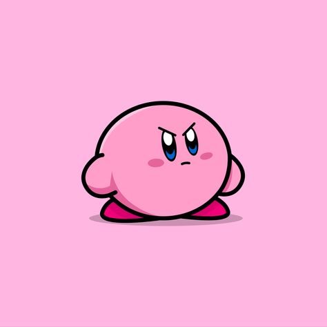 Angry Kirby, Notepad Art, Angry Baby, Kirby Character, Sailor Moon Fan Art, Baby Logo, Kirby Art, Cute Desktop Wallpaper, Cool Wallpapers Art