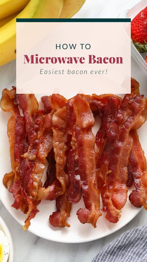 Cook Bacon In Microwave, Microwave Cooking Recipes, Oven Cooked Bacon, Perfect Bacon, Oven Baked Bacon, Microwave Bacon, Bacon In The Oven, How To Make Bacon, Easy Bacon