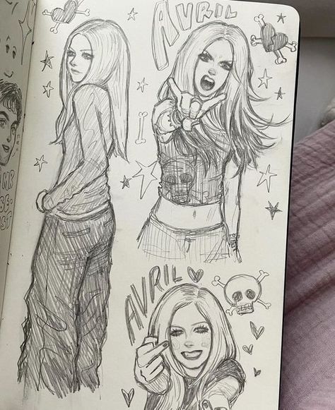 Arte Sketchbook, Doodle Art Designs, Avril Lavigne, Hand Art Drawing, Book Art Drawings, Art Tutorials Drawing, Cool Art Drawings, Sketchbook Art Inspiration, Art Inspiration Drawing