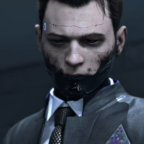 Android Led Dbh, Chimera Connor Dbh, Connor Detroit Become Human Pfp, Detroit Become Human Pfp, Chimera Connor, Machine Connor, Connor Dbh Icon, Detroit Become Human Cosplay, Dbh Icons