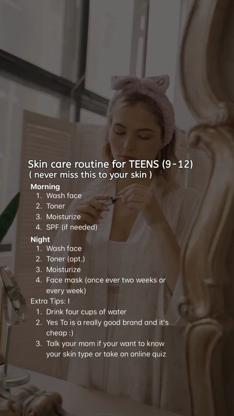 Skin care routine for teens for girls ✨ Korean Skincare For Teenagers, Teenager Skin Care Routine, Teenage Skin Care Routine, Tropic Ambassador, Skincare Routine For Teens, Skin Care Routine For Teens, Best Instagram Feeds, Face Skin Care Routine, Night Skin Care Routine