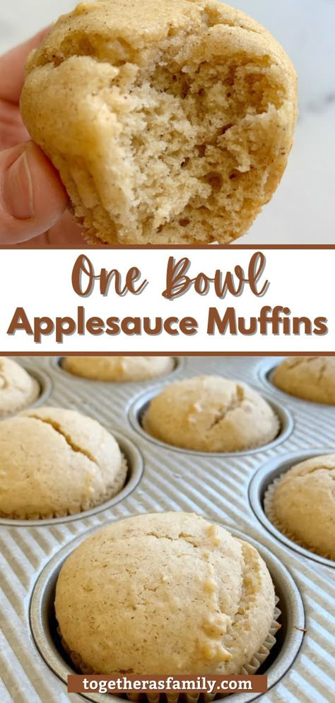 Apple Peeler Corer Slicer Recipes, Healthy Breakfast Baking Recipes, Whole Milk Yogurt Recipes Baking, Baking To Share, Healthy Muffins Recipes Easy, Milk Free Muffins, Strawberry Applesauce Muffins, Finger Food For One Year Old, Baking With Applesauce Healthy