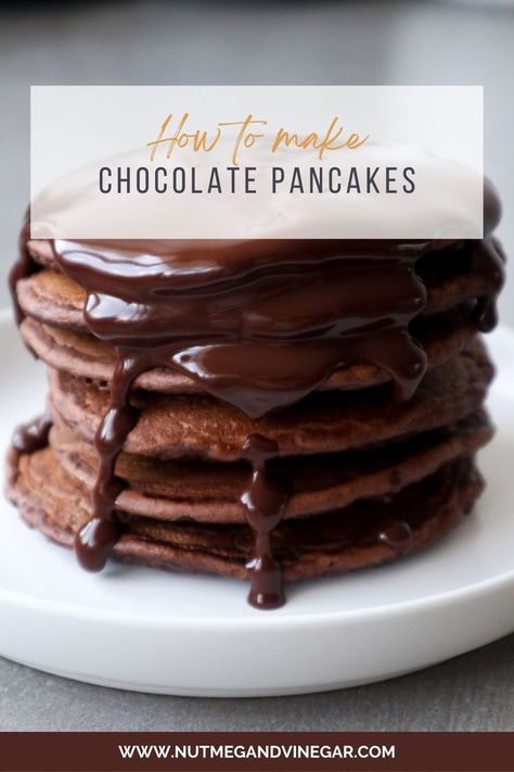 Make Ahead Brunch Recipes, Cocoa Powder Recipes, Easy Breakfast Brunch, Family Desserts, Easy Brunch Recipes, Vegetarian Desserts, Pancake Recipe Easy, Chocolate Pancakes, Fritter Recipes