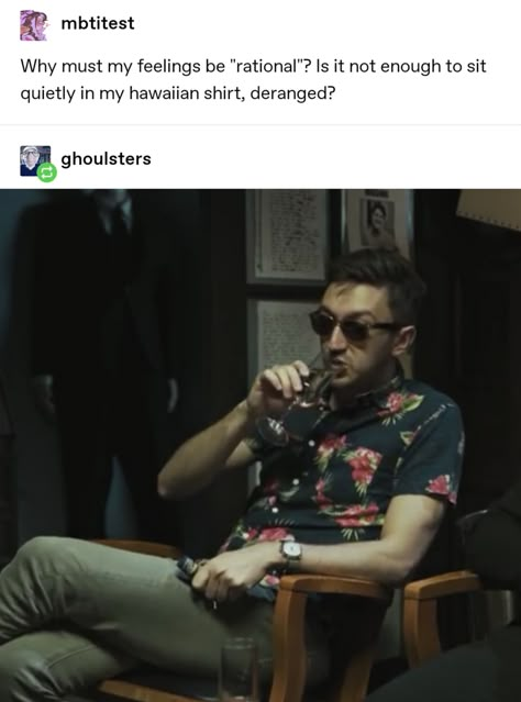 Tim Stoker, The Magnus Archives, Welcome To Night Vale, Night Vale, Tumblr Funny, Reaction Pictures, Hawaiian Shirt, I Laughed, Funny Memes