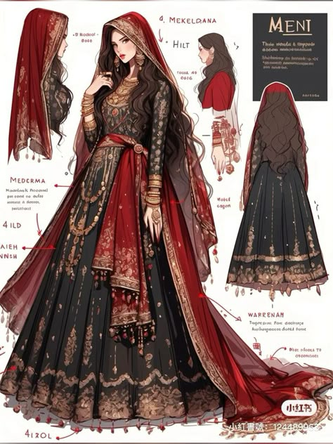 Dnd Character Outfit Design, Gothic Royalty, Fantasy Clothes, Fantasy Outfits, Fashion Design Collection, Fashion Sketches Dresses, Concept Clothing, Modest Dresses Casual, Fashion Drawing Dresses