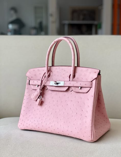 Pink Birkin, Pink Hermes, Hermes Jypsiere, Birken Bag, Ostrich Birkin, Hermes Lindy Bag, Brand Name Design, Ostrich Bag, Hermes Birkin Bag