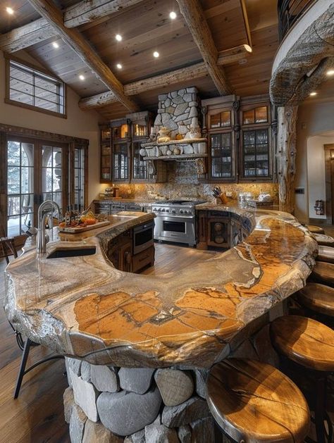 Log Houses Log Cabin Pantry, Log Cabin Homes Interior Modern, Log Cabin Homes Interior Kitchen, Small Log Cabin Homes Interior, Modern Log Home Interiors, Log Homes Interiors, Log Home Kitchen Ideas, Log House Interior, Log Cabin Kitchen Ideas