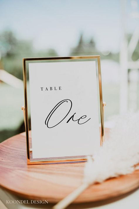 Framed Table Numbers, Table Number Signs, Gold Table Numbers Wedding, Wedding Table Number Signs, Picture Frame Table, Gold Table Numbers, Number Signs, Wedding Table Names, Wedding Table Number Cards