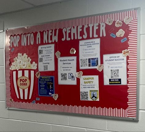 “Pop into a new semester” 2nd Semester Bulletin Board, Ra Bulletin Boards New Semester, Second Semester Bulletin Boards, About Me Bulletin Board Ra, New Semester Bulletin Board, Ra Welcome Back Bulletin Boards, Ra Bulletin Board Ideas, Reading Bulletin Board, Ra Board Ideas