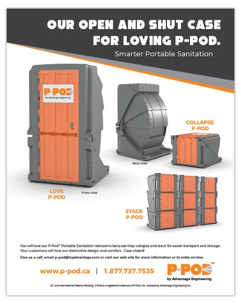 Collapsible P-Pod | The portable, foldable restroom, storing 3x the units in same space. Outdoor Toilet Ideas, Outdoor Urinal, Eco Roof, Small Pickup Trucks, Shower Pods, Small Pickups, Portable Restrooms, Portable Bathroom, Portable Shelter