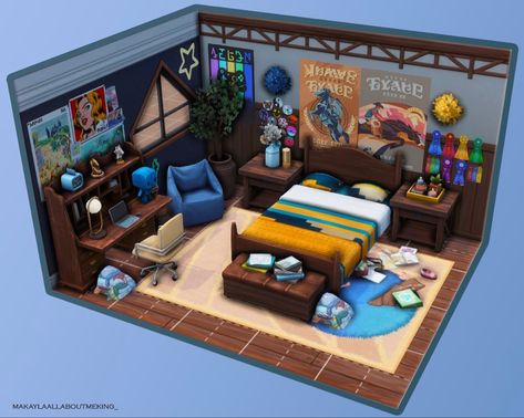 Sims 4 Boys Room Cc, Sims 4 Teen Boy Room, Sims 4 Kid Bedroom, Sims 4 Cc Furniture Bedrooms Kids Boys, Sims 4 Cc Teenage Bedroom Maxis Match, Teen Boy Room Decor, Teenager Bedroom Boy, Teenage Boy Room, Teen Boy Room