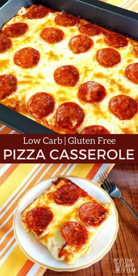 Gluten Free Pizza Casserole, Pizza Casserole Low Carb, Low Carb Pizza Casserole, Gluten Free Crust, Keto Casserole, Low Carb Casseroles, Low Carb Snack, Pizza Casserole, Resep Diet