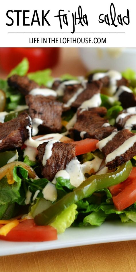 Steak Fajita Salad, Fajita Salad Recipe, Fajita Recipes, Best Steak Fajitas, Easy Fajita Recipe, Beef Fajita Recipe, Flank Steak Fajitas, Water Bottle With Filter, Fajita Salad