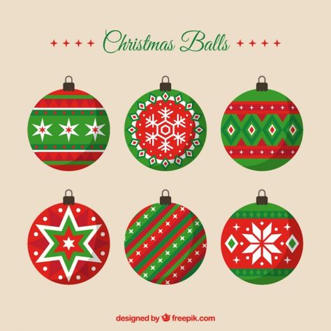 Decorative christmas balls in flat style Free Vector School Door Decorations, Christmas Doodles, Holiday Painting, Christmas Drawing, Christmas Paintings, Christmas Illustration, Flat Style, Christmas Vectors, Christmas Clipart