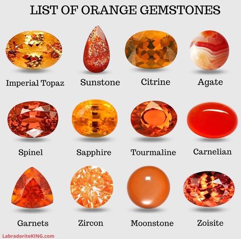 Orange Gemstones, Gemstones Chart, Jewelry Knowledge, Orange Gem, Fire Opals, Beaded Beads, Warm Yellow, Crystal Healing Stones, Real Jewelry