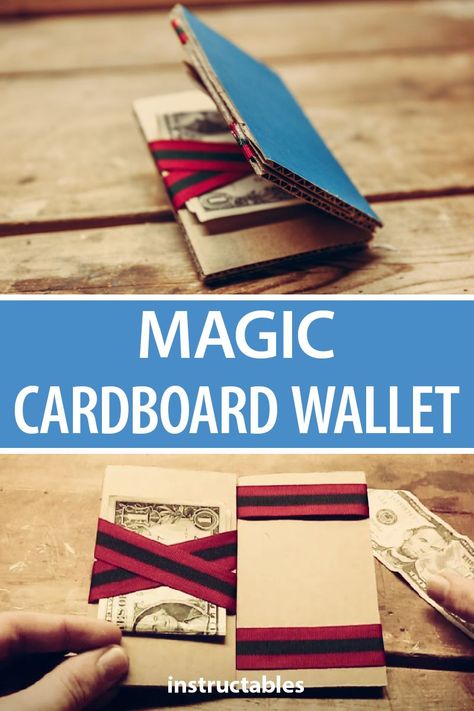 Magic Wallet Diy, Instructables Projects, Cardboard Decor, Easy Upcycle, Magic Tricks For Kids, Cardboard Costume, Easy Magic Tricks, Magic Wallet, Magic Crafts