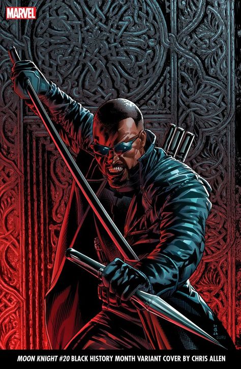 Blade Comic, Blade Marvel, Marvel Superheroes Art, The Marvels, Icon Ideas, Black Comics, Comic Book Artwork, Marvel Comics Wallpaper, Vampire Hunter