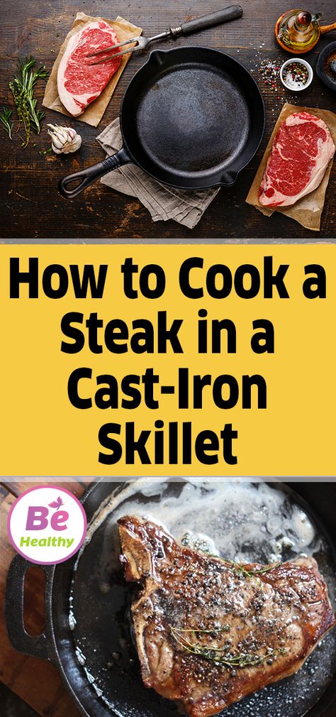 Steak On Cast Iron Skillet, Steak At Home, Cast Iron Steak, Skillet Steak, Skirt Steak Recipes, Iron Skillet Recipes, Grilled Steak Recipes, America Food, Cast Iron Skillet Recipes