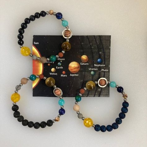 Space Bracelet, Galaxy Bracelet, Solar System Jewelry, Zodiac Sign Bracelet, Solar System Bracelet, Blue Sand Stone, Healing Gemstone Bracelets, Space Jewelry, Nerd Gifts