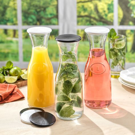 Sangria Pitcher, Bedside Carafe, Iced Tea Pitcher, Lemonade Pitcher, Beverage Glasses, Cocktail Pitcher, Brunch Decor, Carafe Set, Juice Pitcher