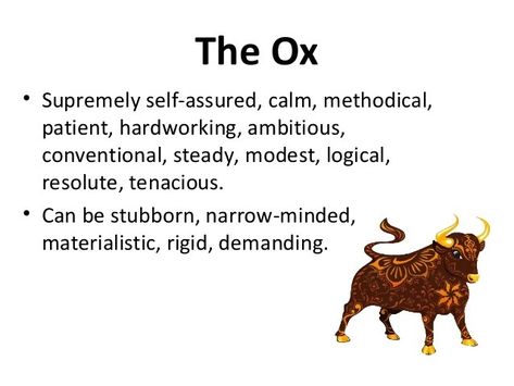 The Ox Ox Chinese Zodiac, Narrow Minded, Chinese Astrology, Chinese Zodiac Signs, Bible Verses Quotes Inspirational, Chinese Zodiac, Verse Quotes, Astrology Signs, Bible Verses Quotes