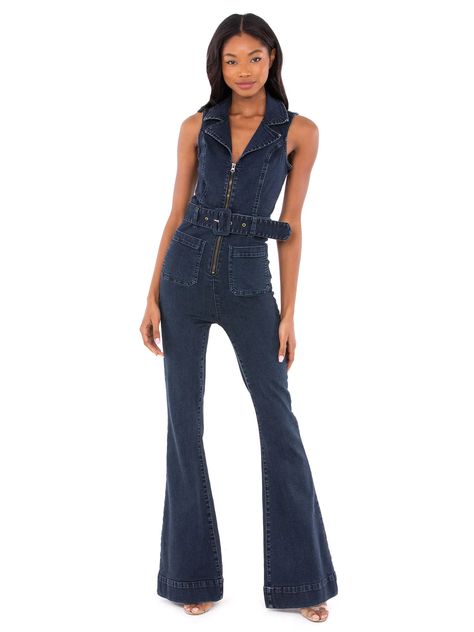 Show Me Your Mumu | Jacksonville Jumpsuit in Thunder | FashionPass F1 Miami, Miami Fits, Show Me Your Mumu, Bell Bottom Jeans, Jumpsuits For Women, Bachelorette Party, Getting Married, Miami, Wide Leg