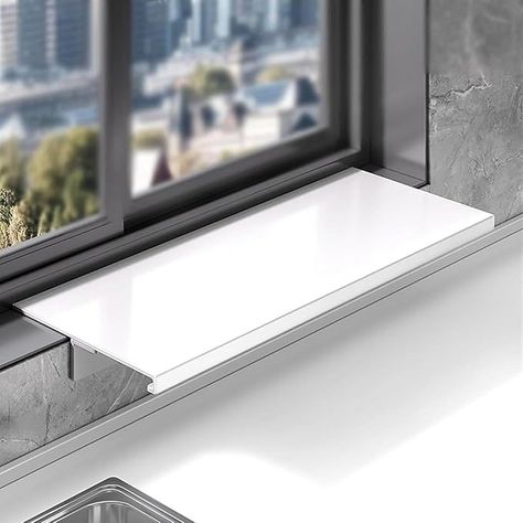 Window Sill Extender Plate - Carbon Steel Storage Shelf with Magnetic Base, Waterproof Countertop Extension Board for Kitchen, Easy Install, Multiple Sizes(40x20cm/15.75x7.87in) : Amazon.ca: Home Window Sill Extension, Window Sill Extender, Countertop Extension, Extension Board, Steel Storage, Travel Stuff, Storage Shelf, Easy Install, Window Sill