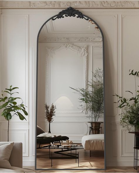 PRICES MAY VARY. Arched Full Length Mirror, 64"x21" Floor Mirror Freestanding, Vintage Full Body Mirror Floor Standing Mirror with Stand for Bedroom, HomeDecor Hanging Mounted Mirror for Living Room Cloakroom,Black Arched Mirrors Behind Nightstand, Big Glass Mirror In Bedroom, Black Glass Mirror Wall, Large Mirror Besides Nightstand And Bed, Large Rectangular Mirror Hallway, Modern Mirror Over Dresser, Large Wall Mirror Living Room Entryway, Black Mirrored Bedroom Furniture, Living Room Mounted Mirror