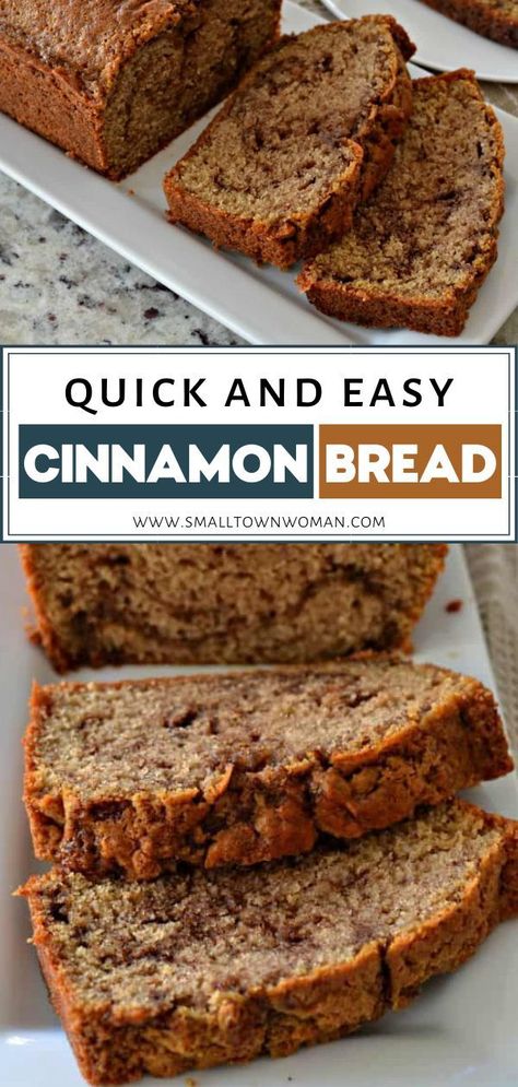 Easy Cinnamon Bread, Cinnamon Bread Easy, Cinnamon Bread Recipe, Cinnamon Swirl Bread, Cinnamon Recipes, Cinnamon Butter, Easy Cinnamon, Cinnamon Bread, Quick Bread Recipes