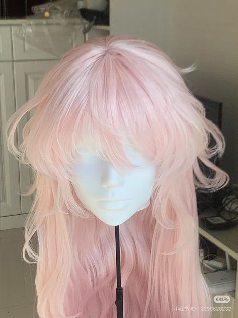 Pink Cosplay Wig, Cosplay Wig Styling, Cool Hair Designs, Korean Hair Color, Oc Maker, Style Wig, Silver Hair Color, Wig Styling, Cosplay Hair