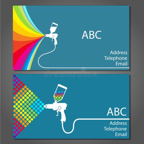 Painter Business Card Design, Painter Logo, Painter Business Card, Illustration Business Cards, Painting Business, Art Business Cards, Company Business Cards, Graphic Design Business Card, House Painter