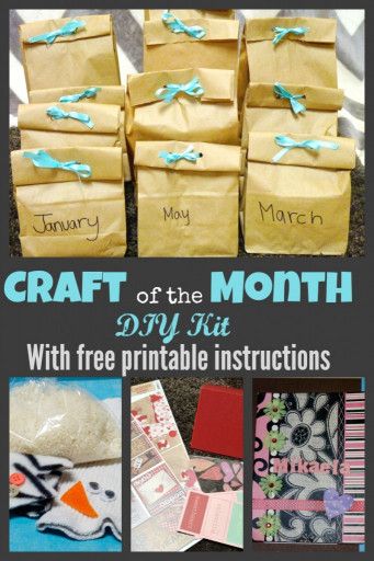 March Crafts, Monthly Crafts, Craft Kids, Creative Diy Gifts, Men Birthday, Cadeau Diy, Craft Kits For Kids, Monthly Subscription, Diy Craft Kits