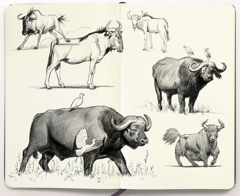 Sketchbook Layout, Animals And Birds, Animal Study, Arte Sketchbook, Animal Sketches, Drawing Challenge, Wildlife Art, Animal Drawings, Animal Art